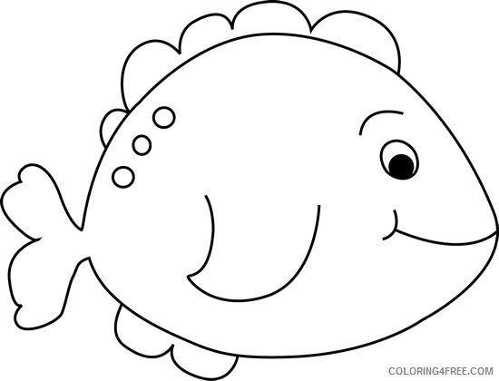 Fish Outline Coloring Pages little fish Printable Coloring4free