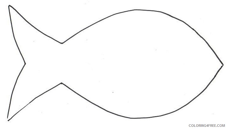 Fish Outline Coloring Pages simple fish outline bfree Printable Coloring4free
