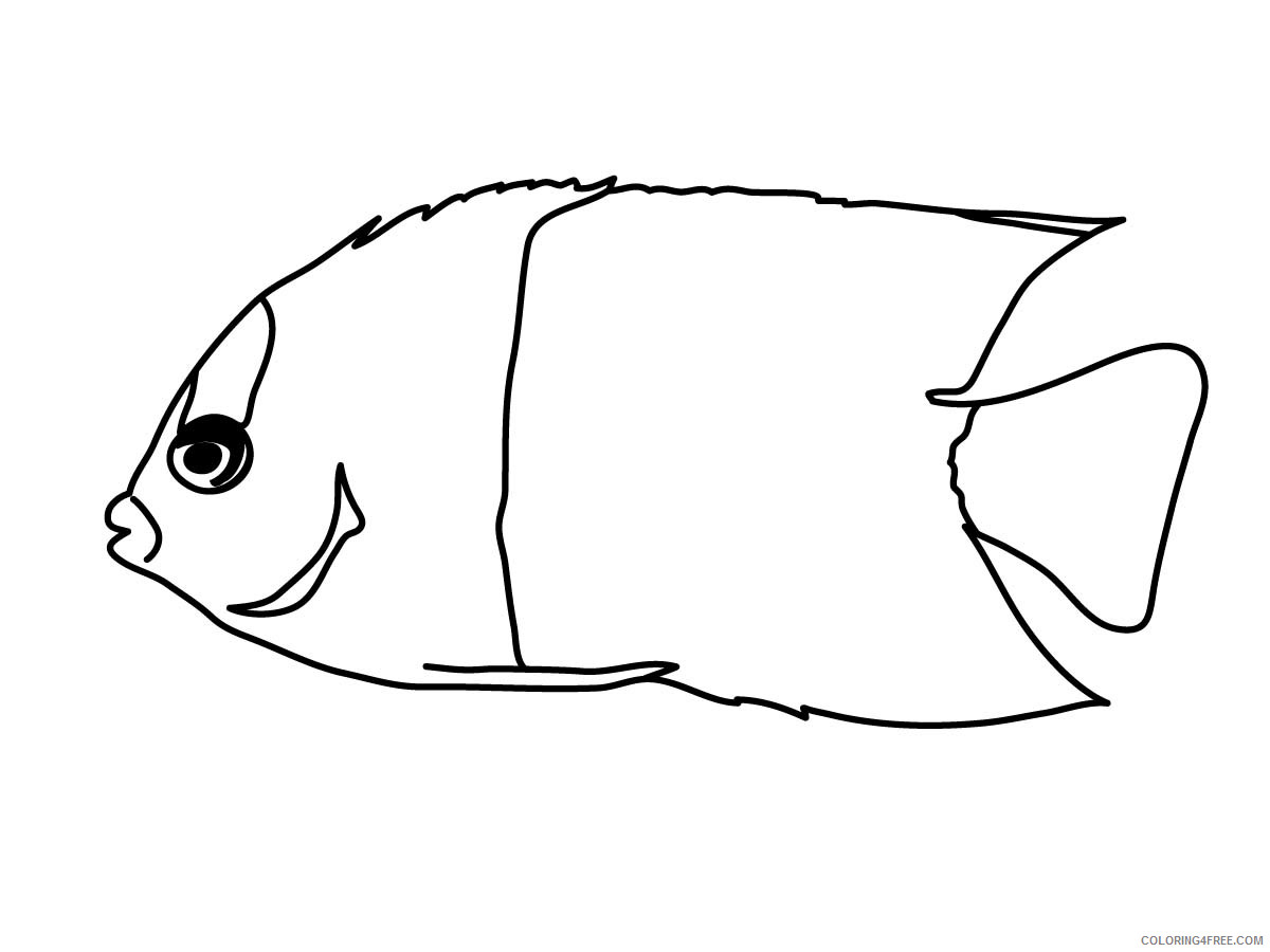 Fish Outline Coloring Pages tile pattern fish Printable Coloring4free