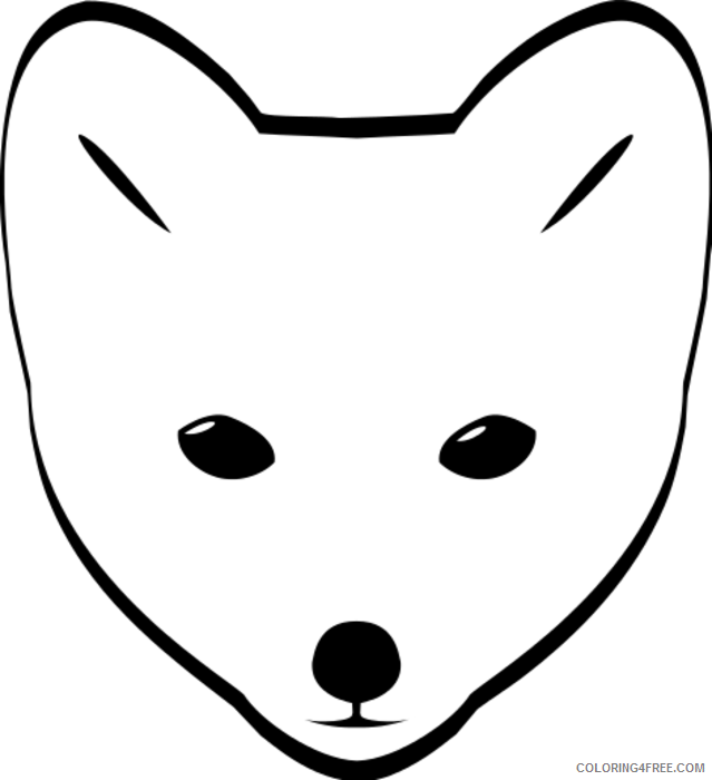 Fox Head Coloring Pages fox head Printable Coloring4free