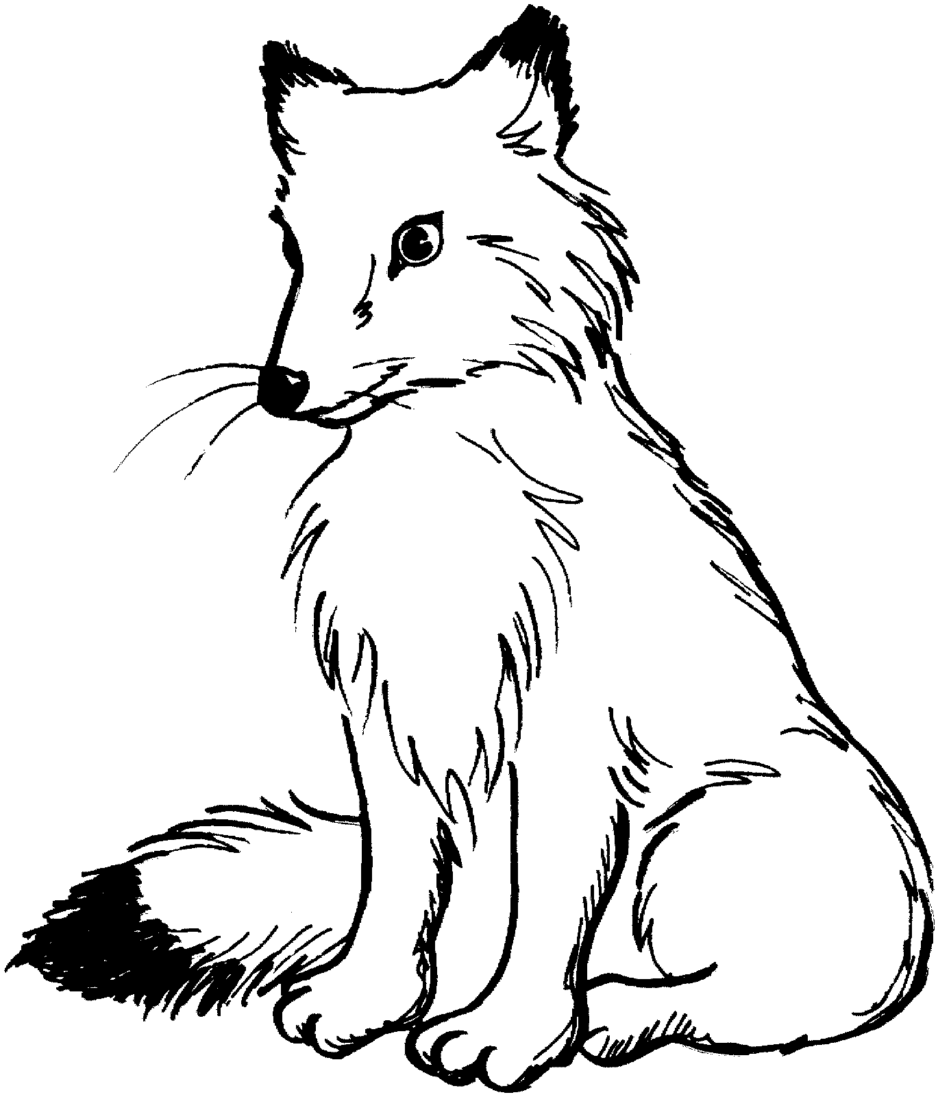Fox Outline Coloring Pages Fox 4 Page Lyavp1 Printable Coloring4free Coloring4free Com