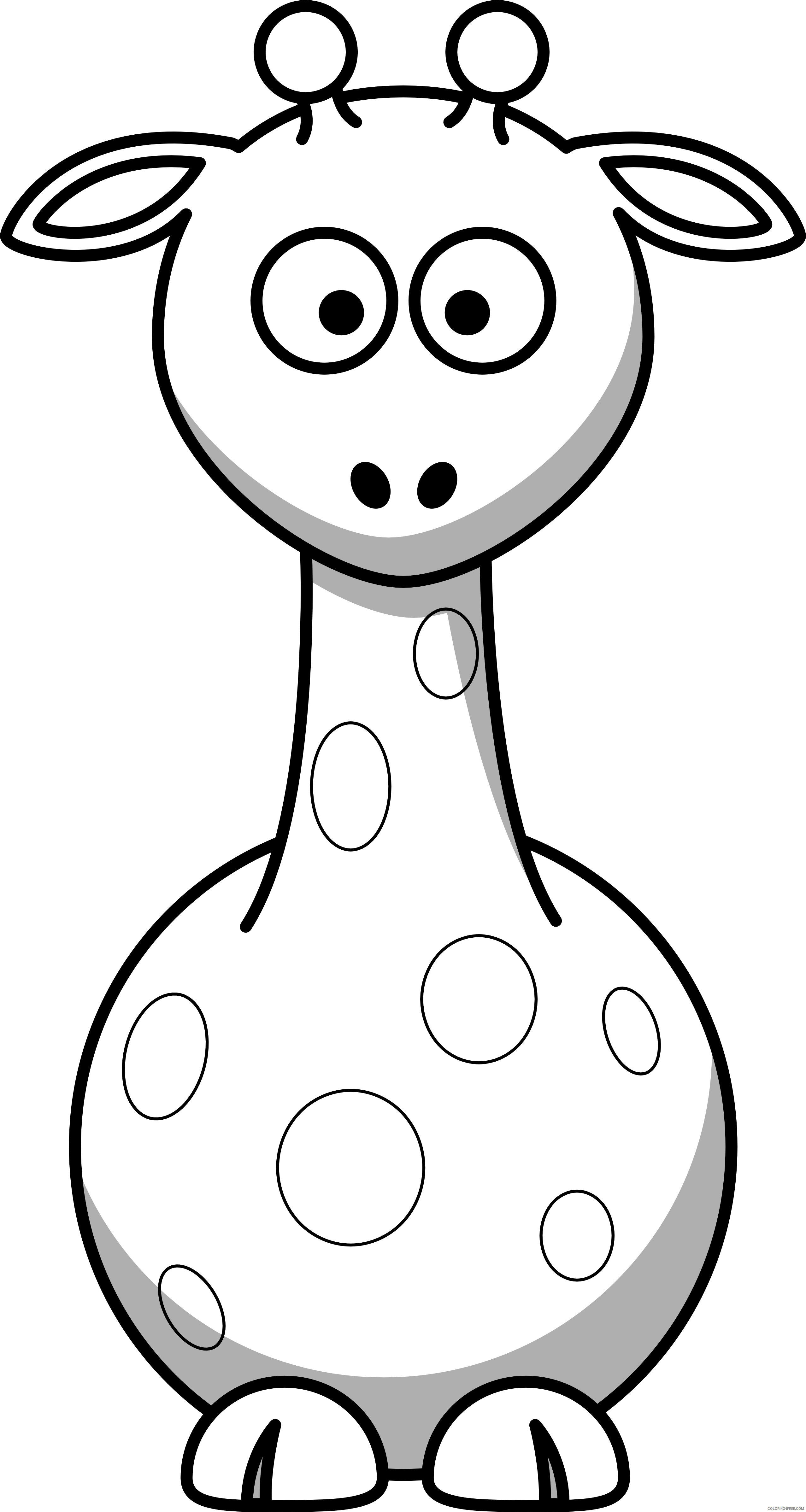 Giraffe Coloring Pages giraffe black and Printable Coloring4free