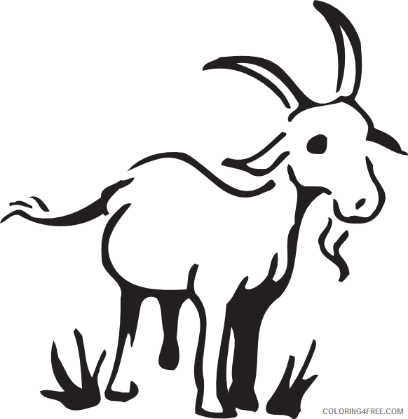 Goat Outline Coloring Pages goat outline car pictures Printable Coloring4free