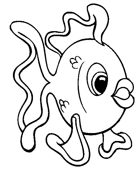 Gold Fish Coloring Pages goldfish page fish coloring Printable Coloring4free