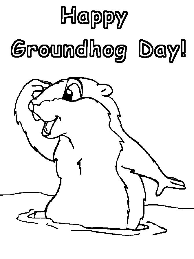 Groundhog Coloring Pages happy groundhog day agile marketing Printable Coloring4free
