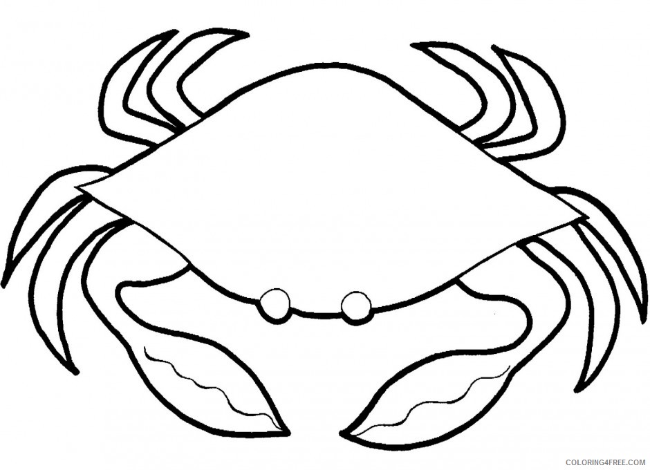 Hermit Crab Coloring Pages hermit crab black and Printable Coloring4free