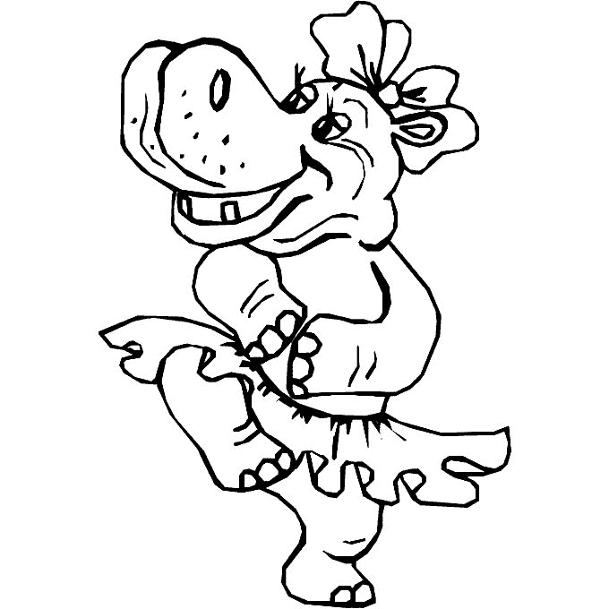 Hippopotamus Coloring Pages hippo animals 10 Printable Coloring4free