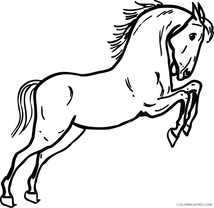 Horse Outline Coloring Pages horse Printable Coloring4free