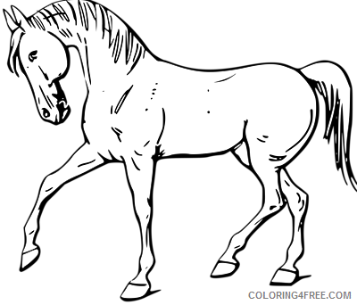 Horse Outline Coloring Pages horse Printable Coloring4free