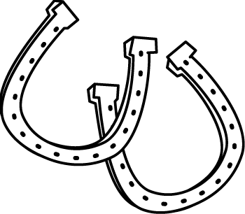 Horseshoe Outline Coloring Pages Horseshoe vector free Printable Coloring4free
