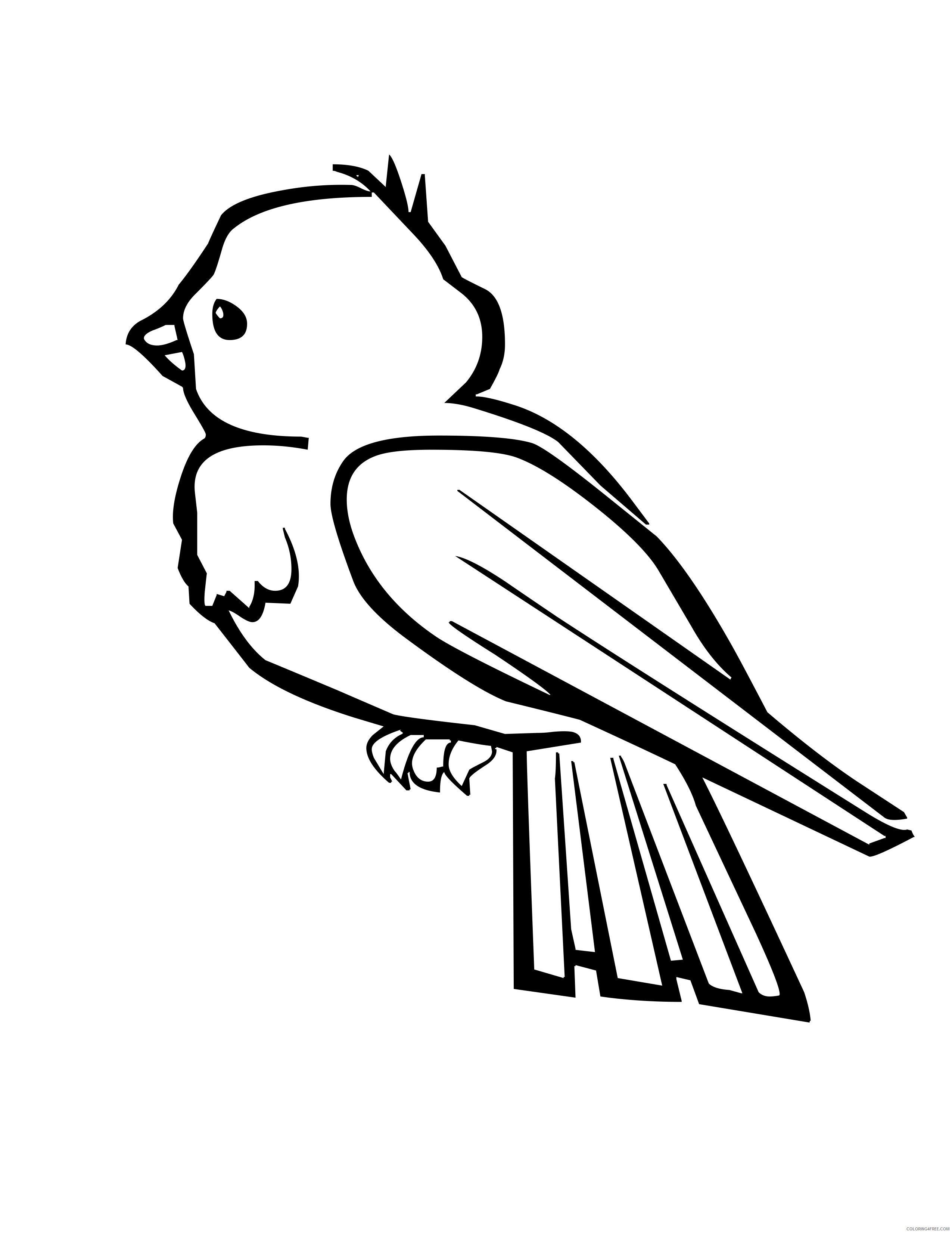 Huge Bird Coloring Pages bird kr0dmj clipart Printable Coloring4free
