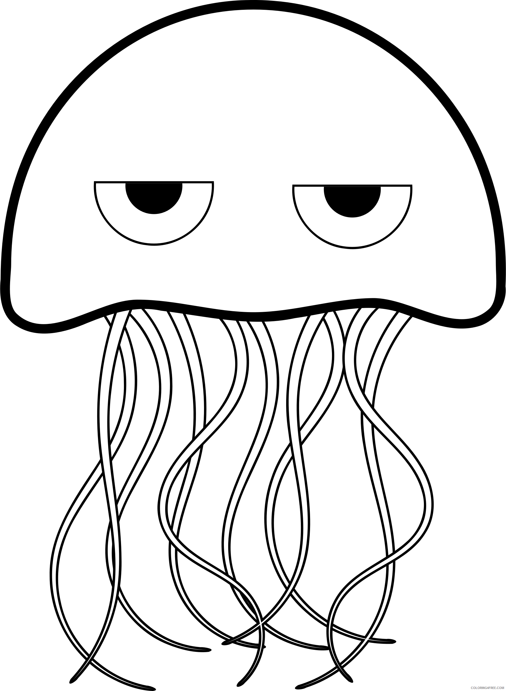 Jellyfish Coloring Pages jellyfish book Printable Coloring4free