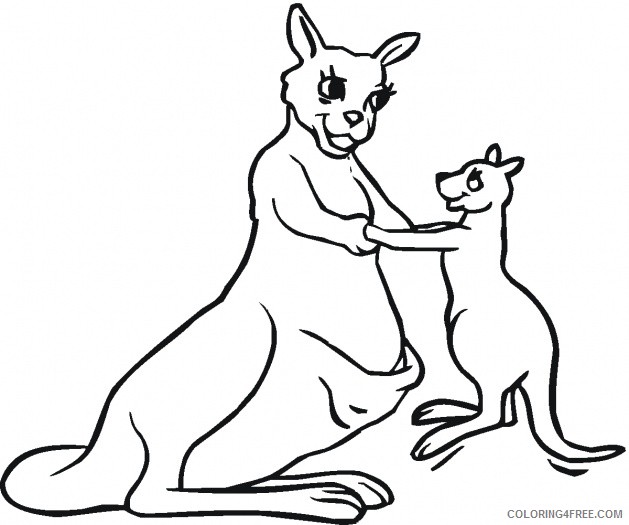 kangaroo outline coloring pages kangaroos super coloring