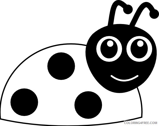 Ladybug Outline Coloring Pages ladybug drawing Printable Coloring4free