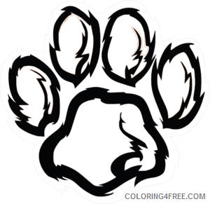 Leopard Paw Print Coloring Pages leopard paw print clip art Printable Coloring4free