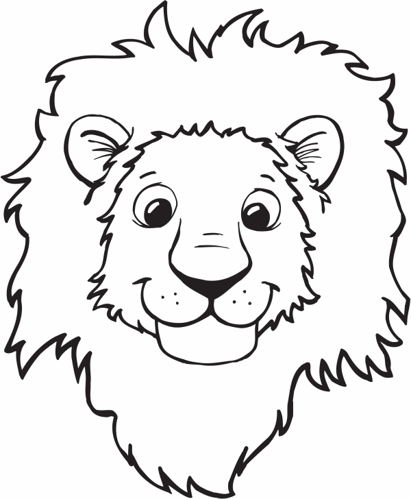 Lion Outline Coloring Pages my top collection lion pictures Printable Coloring4free