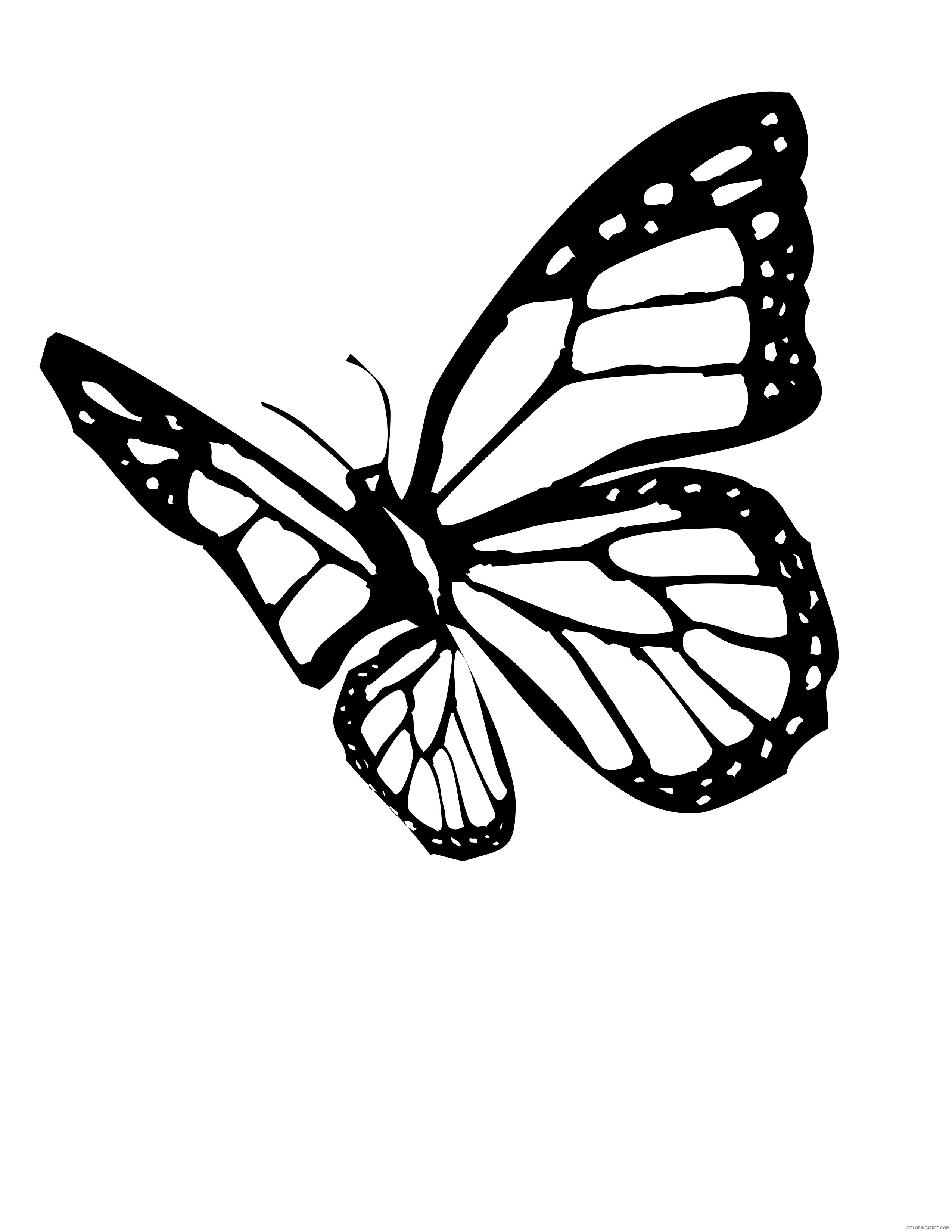 Monarch Butterfly Coloring Pages monarch butterfly cliparts Printable Coloring4free