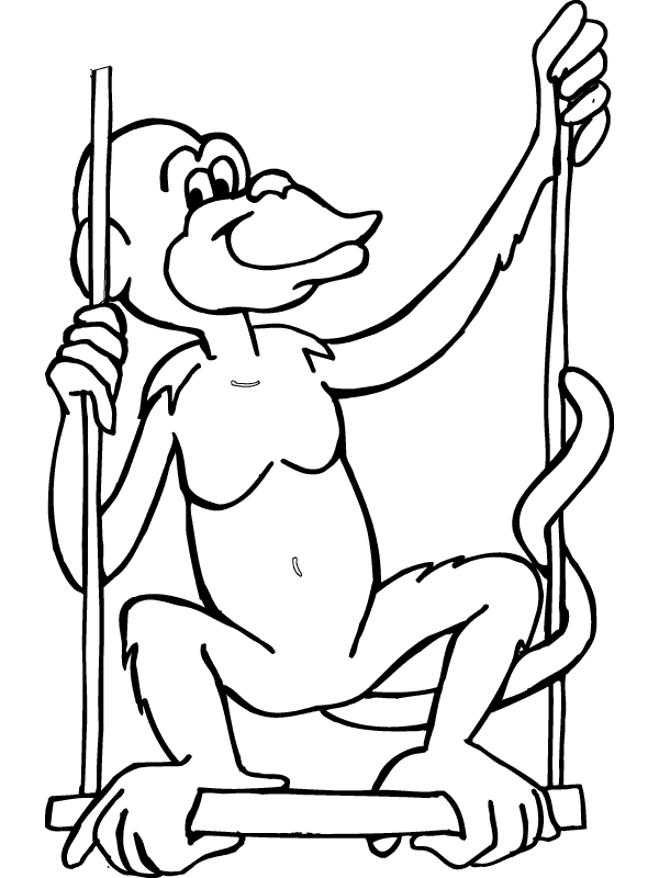 Monkey Coloring Pages animals 29 gif Printable Coloring4free