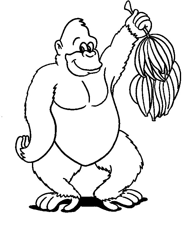 Monkey Coloring Pages monkey animal 12 Printable Coloring4free