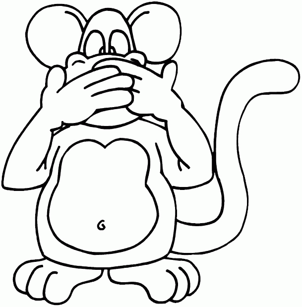 Monkey Coloring Pages monkey animal 7 Printable Coloring4free