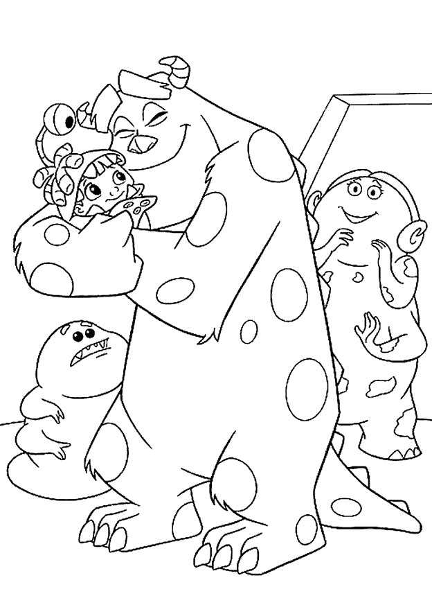 Monsters Coloring Pages monster 17 gif Printable Coloring4free