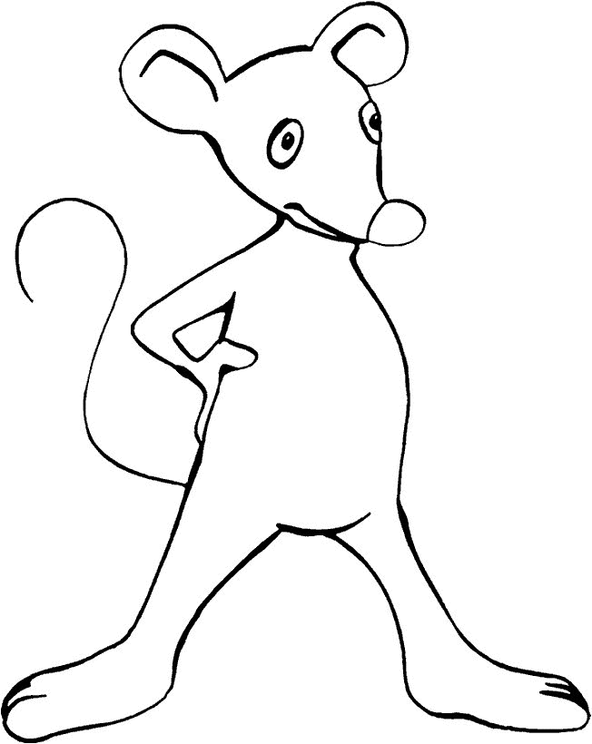 Mouse Coloring Pages mouse animal 2 Printable Coloring4free