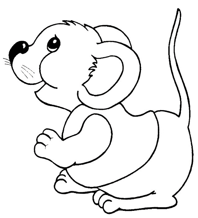 Mouse Coloring Pages mouse animal 3 Printable Coloring4free