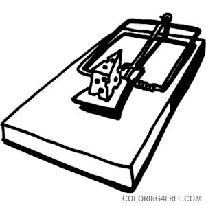 Mouse Coloring Pages mouse trap of Printable Coloring4free