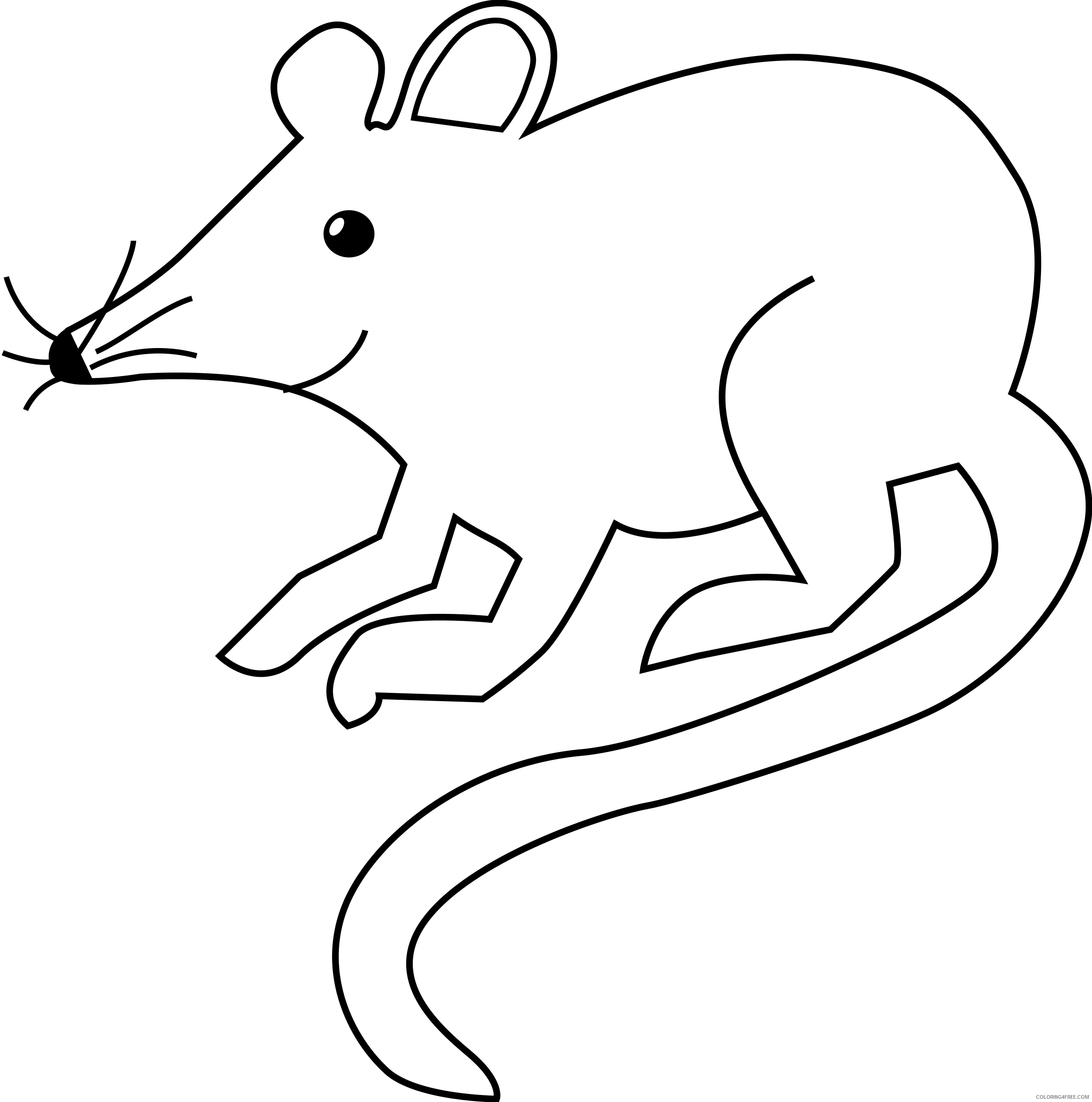 Mouse Outline Coloring Pages da5id1 mouse 1 Printable Coloring4free