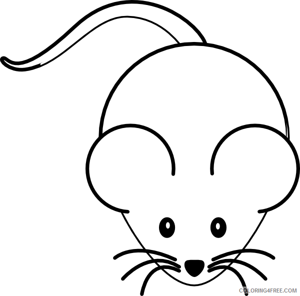 Mouse Outline Coloring Pages mouse clip Printable Coloring4free