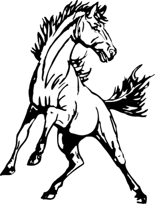 Mustang Horse Coloring Pages mustang horse logo 1 Printable Coloring4free
