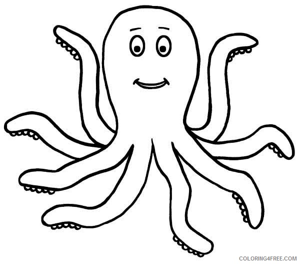 Octopus Coloring Book Coloring Pages cute octopus page Printable Coloring4free