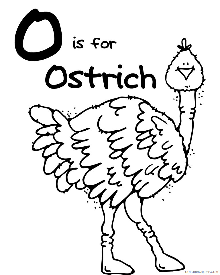 Ostrich Coloring Pages ostrich Printable Coloring4free