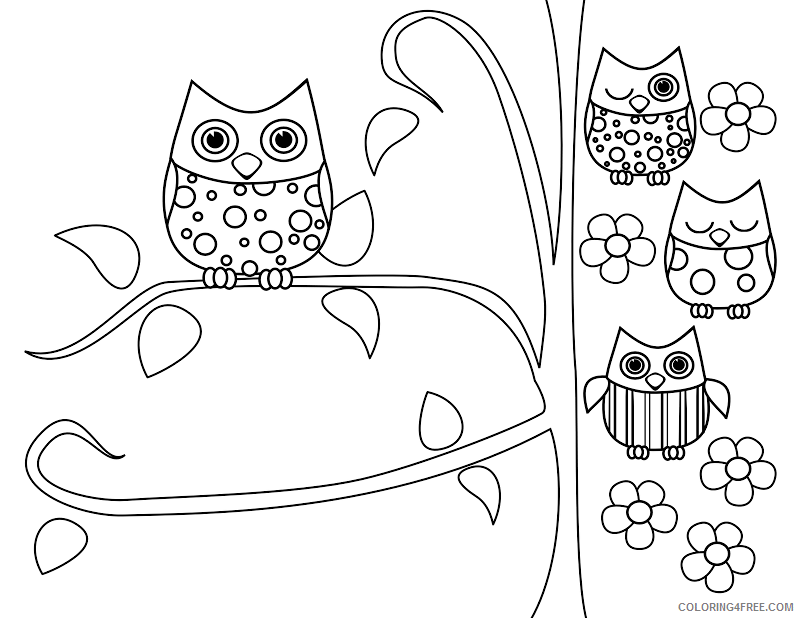 Owl Coloring Pages Coloring Pages owl template printable az coloring Printable Coloring4free