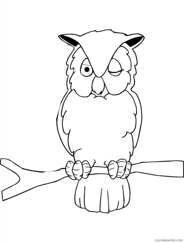 Owl Coloring Pages owl animal 4 Printable Coloring4free