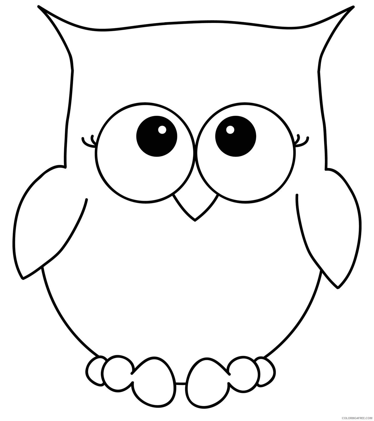 Owl Outline Coloring Pages lost in paper scraps free Printable Coloring4free