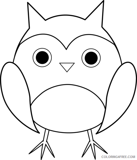 Owl Outline Coloring Pages owl Printable Coloring4free