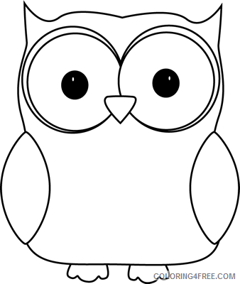 Owl Outline Coloring Pages owl clip Printable Coloring4free