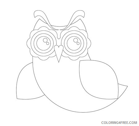 Owl Outline Coloring Pages owl eyes outline http blog Printable Coloring4free