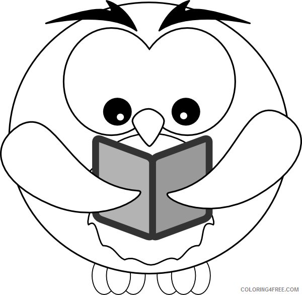 Owl Outline Coloring Pages owl outline hi 2 png Printable Coloring4free