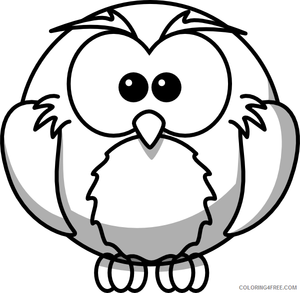 Owl Outline Coloring Pages owl outline hi png Printable Coloring4free