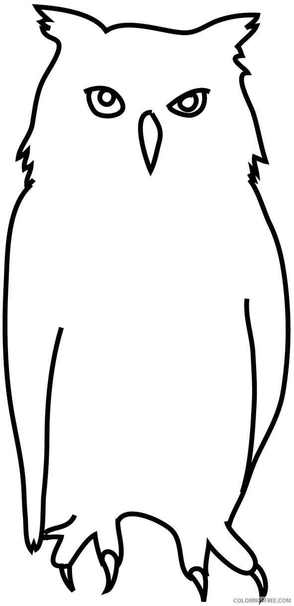 Owl Outline Coloring Pages owl silhouette D5OVGX Printable Coloring4free