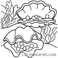 Oyster Coloring Pages pearl clam drawing oysters and Printable Coloring4free