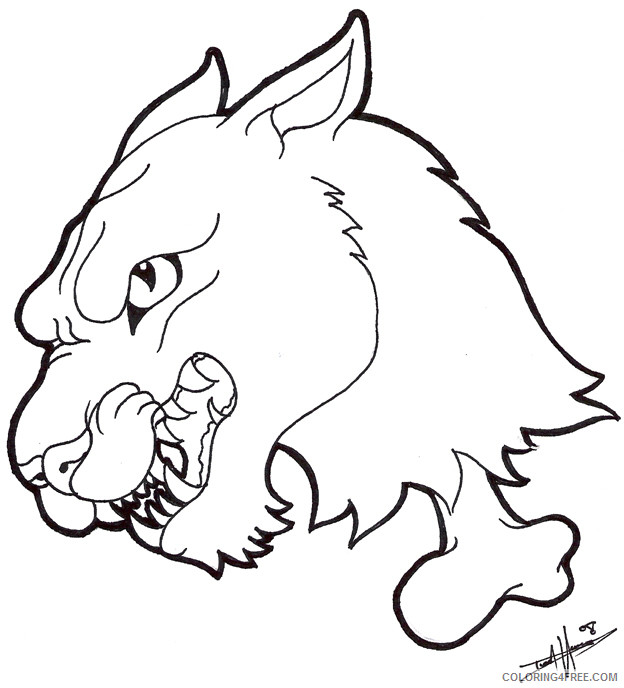 Panther Outline Coloring Pages panther drawing outline best Printable Coloring4free