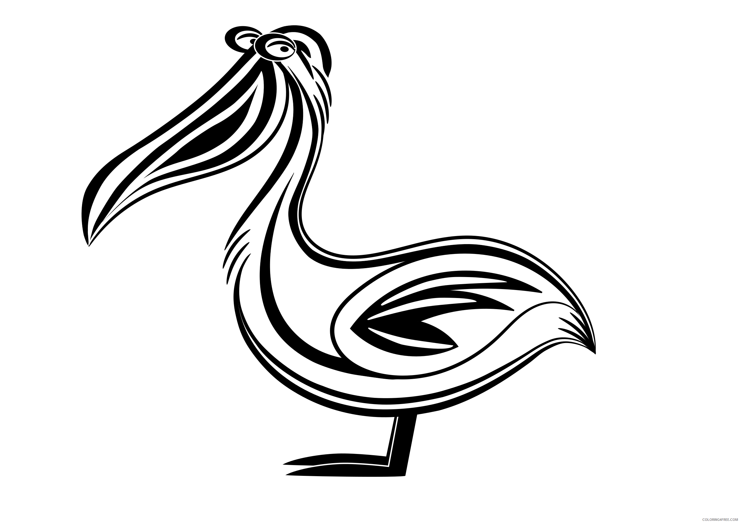 Pelican Coloring Pages pelican 2 Printable Coloring4free