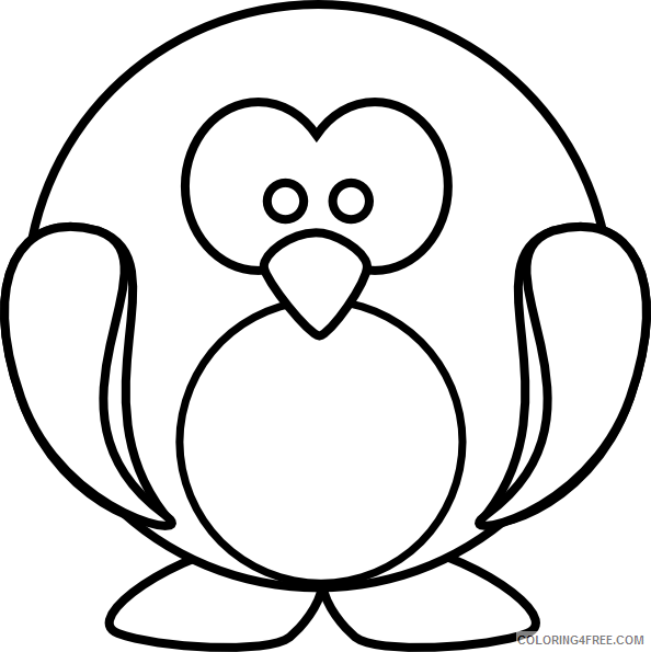 Penguin Coloring Pages penguin outline at Printable Coloring4free