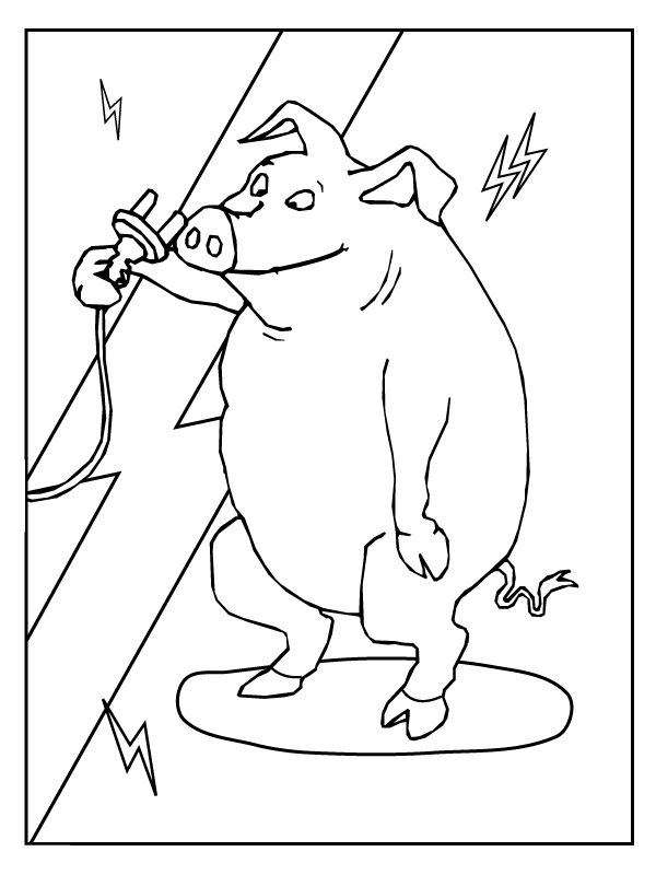 Pig Coloring Pages animals 84 gif Printable Coloring4free