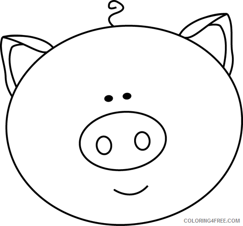 Pig Face Coloring Pages pig Printable Coloring4free