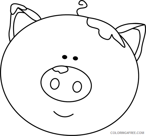 Pig Face Coloring Pages pig face Printable Coloring4free