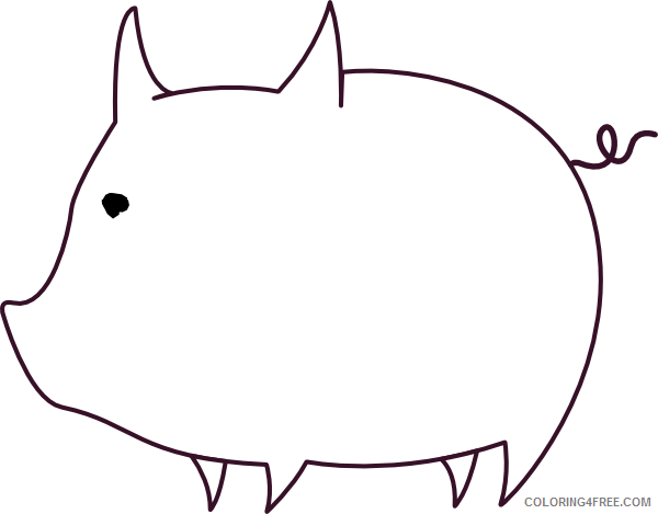 Pig Outline Coloring Pages 15 http www Printable Coloring4free